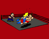 Dibuix Lluita en el ring  pintat per  marta