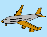 Dibuix Avió de passatgers  pintat per RAUL
