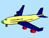 Dibuix Avió de passatgers  pintat per GUILLEM