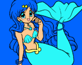 Dibuix Sirena pintat per Laia ramon
