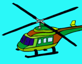 Dibuix Helicòpter  pintat per clara