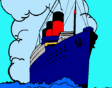Dibuix Vaixell de vapor pintat per MARTINA.TINAC