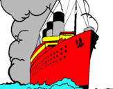 Dibuix Vaixell de vapor pintat per jj