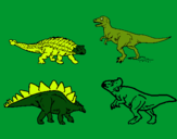 Dibuix Dinosauris de terra pintat per JAN LL.