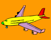 Dibuix Avió de passatgers  pintat per ONA