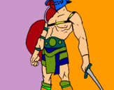 Dibuix Gladiador pintat per  KEVIN  4B