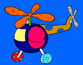 Dibuix Helicòpter adornat  pintat per alex hugo