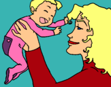 Dibuix Mare amb la seva nadó pintat per ETNA