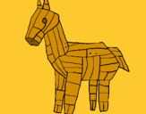 Dibuix Cavall de Troia pintat per ramon reig