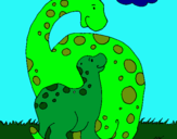 Dibuix Dinosaures pintat per julia