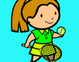 Dibuix Noia tennista pintat per POPO
