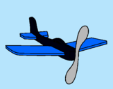 Dibuix Avió de cartro pintat per ABEL