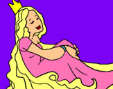 Dibuix Princesa relaxada pintat per BELLA  DORMEN