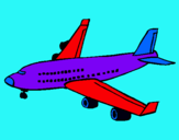 Dibuix Avió de passatgers  pintat per JAN