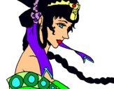 Dibuix Princesa xinesa pintat per lydia