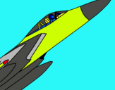Dibuix Avió de caça pintat per Ibai Ballaz i Rius 