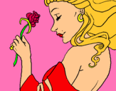 Dibuix Princesa amb una rosa pintat per wappa soy la mejor!!!