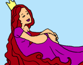 Dibuix Princesa relaxada pintat per iris rodriguez