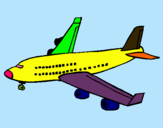 Dibuix Avió de passatgers  pintat per NAIA