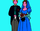 Dibuix Marit i dona III pintat per carmen  marti