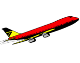 Dibuix Avió en l'aire  pintat per jj