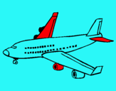 Dibuix Avió de passatgers  pintat per xSUSANNNA