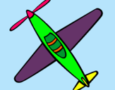 Dibuix Avió III pintat per RICARD