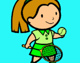 Dibuix Noia tennista pintat per MSC 847