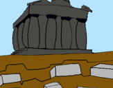 Dibuix Partenó pintat per eudald