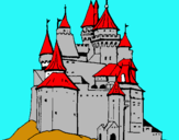 Dibuix Castell medieval pintat per pol