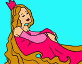 Dibuix Princesa relaxada pintat per ferran crisol