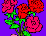 Dibuix Ram de roses pintat per Salma
