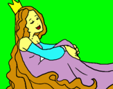 Dibuix Princesa relaxada pintat per ARLET