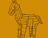 Dibuix Cavall de Troia pintat per olga