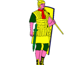 Dibuix Soldat romà  pintat per danel