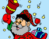 Dibuix Santa Claus i la seva campana  pintat per ETNA