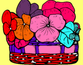 Dibuix Cistell de flors 12 pintat per soukayna