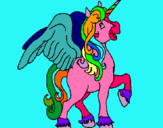 Dibuix Unicorn amb ales pintat per maria