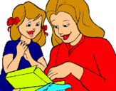 Dibuix Mare i filla pintat per ALEXANDRA