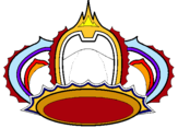 Dibuix Corona reial pintat per marti
