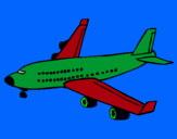 Dibuix Avió de passatgers  pintat per omar