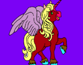 Dibuix Unicorn amb ales pintat per claudia
