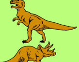Dibuix Triceratops i tiranosaurios rex  pintat per SERGEI