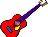 Dibuix Guitarra espanyola II pintat per irene roldan