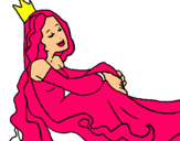 Dibuix Princesa relaxada pintat per MIREIA