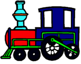 Dibuix Tren pintat per Pare i Mare