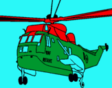 Dibuix Helicòpter al rescat  pintat per marc