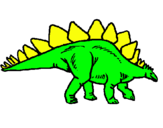 Dibuix Stegosaurus pintat per ARAN CASTELLA RIBOT