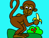 Dibuix Mono pintat per  i love monkey