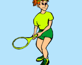 Dibuix Noia tennista pintat per ETNA